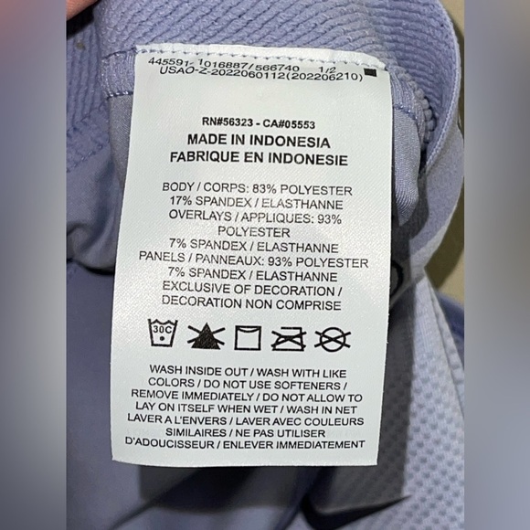 Nike Women's Pro High-Waisted 7/8 Training Leggings in Purple Size Small - Picture 7 of 9